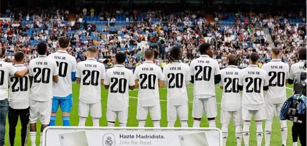 فيديو | بقميص خاص.. لاعبو ريال مدريد يدعمون فينيسيوس جونيور بعد واقعة العنصرية